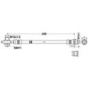 ATE Original Rear Brake Hydraulic Hose for Audi, Volkswagen 331234