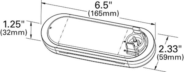 SuperNova® 9-Diode Oval LED Stop Tail Turn Lights, Male Pin, Amber
