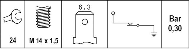 HELLA Engine Oil Pressure Switch 003259171
