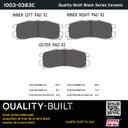 Quality-Built Black Series Ceramic Brake Pads w/ Hardware