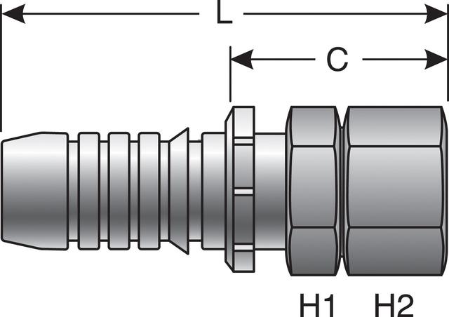 Female JIC 37 Flare Swivel (GlobalSpiral)