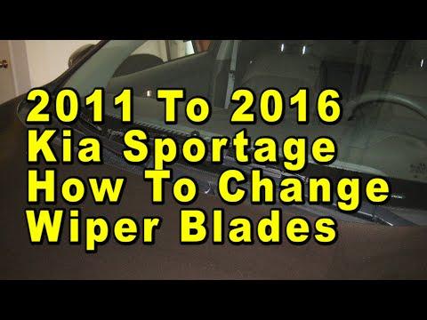 How to Replace Front Windshield Wiper Blades on a 2005-2016 Kia Sportage
