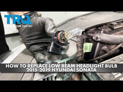 How to Replace Low Beam Headlight Bulb 2015-2019 Hyundai Sonata