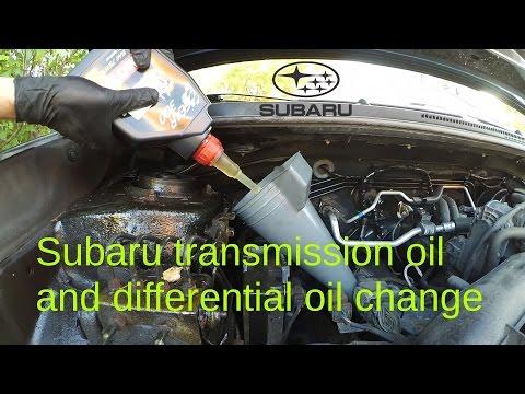 Subaru Impreza manual Transmission and front differential oil change.
