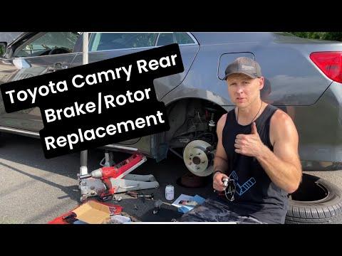 How To Replace Rear Brakes &amp; Rotors on a 2011-2018 Toyota Camry - Full Process &amp; Torque specs.