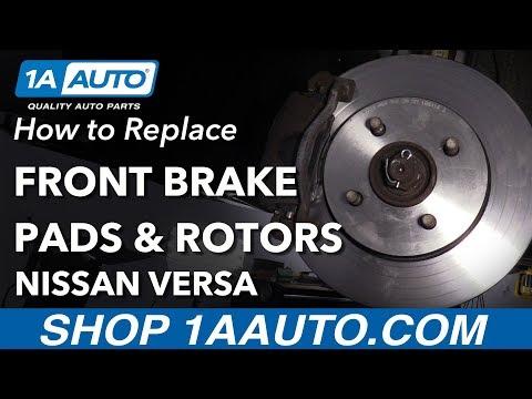 How to Replace Front Brake Pads &amp; Rotors 12-19 Nissan Versa