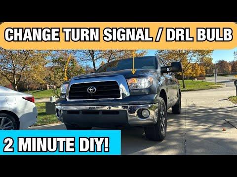 HOW TO Change Turn Signal / DRL Bulbs for 2007 - 2021 Toyota Tundra