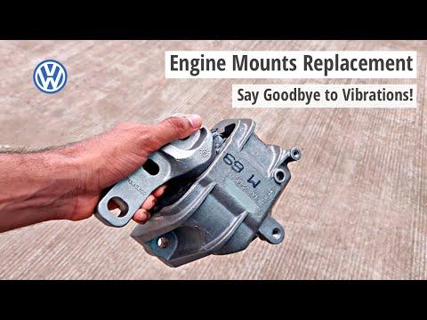 Volkswagen Engine Mount Replacement  - New Vs Old Bad Mount Symptoms - Say Goodbye to Vibrations