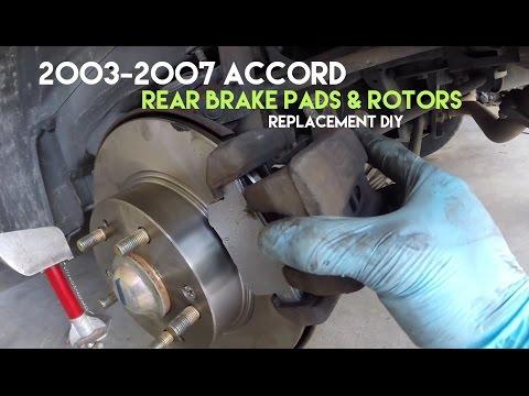 How to Replace Accord Rear Brake Rotors &amp; Pads - Removal &amp; Replacement DIY