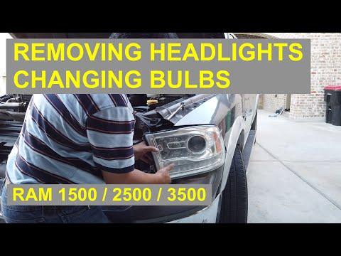 How to remove headlights / change bulbs for RAM 1500 / 2500 / 3500 Trucks (2014 - 2018)