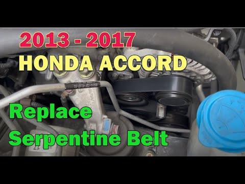 DIY 2013 2014 2015 2016 2017 Honda Accord Replace Serpentine Belt