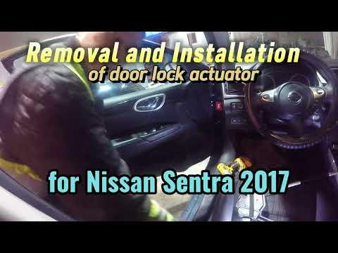 How to remove and install front door lock actuator for Nissan Sentra 2017(medium)