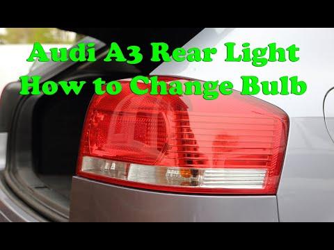 Audi A3 - How to Replace Rear bulb/brake light? Fitting new bulb &amp; Removing Rear Light Cluster Unit