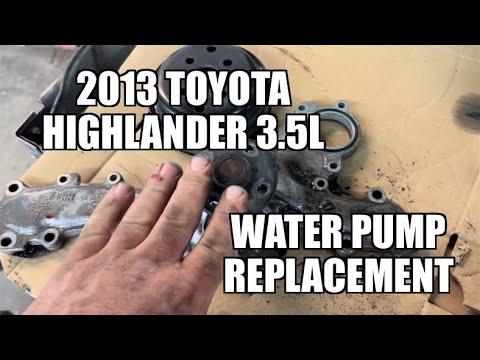 2013 Toyota Highlander 3.5L water pump replacement (without engine removal)