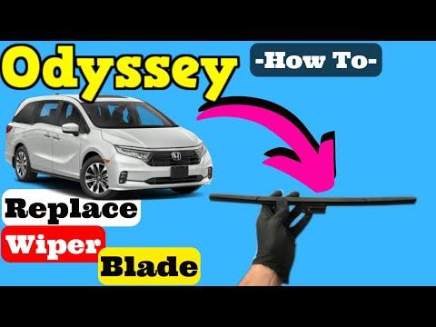 Honda Odyssey Front Windshield Wiper Blade Replacement How to Replace 2018 2019 2020 2021 2022 2023