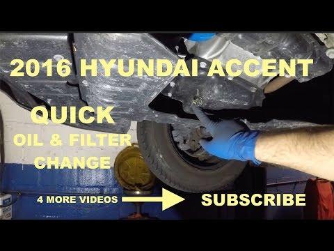 How to Change Engine Oil & Replace the Oil Filter on a 1999-2017 Hyundai Accent (Engine: Inline 4 1.6L | Body: Hatchback)