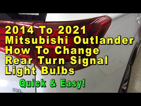 2014 To 2021 Mitsubishi Outlander How To Change Rear Turn Signal Light Bulb - Quick &amp; Easy
