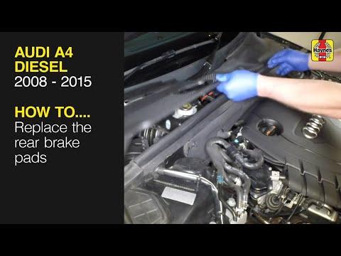 How to replace the rear brake pads on the Audi A4 2011 to 2016 #diymechanic