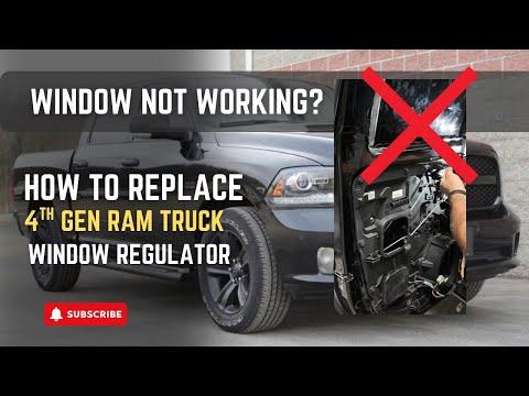 How to Replace the Rear Window Regulator on a 2022 Ram 1500 Classic