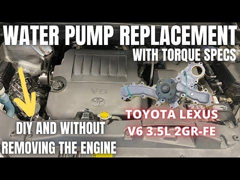 How to Change the Water Pump on V6 Toyota and Lexus 2GR-FE 3.5L Engine