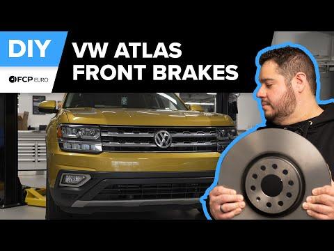Volkswagen Atlas Front Brake Pad &amp; Rotor Replacement DIY (2018-2021 VW Atlas MQB, Cross Sport)