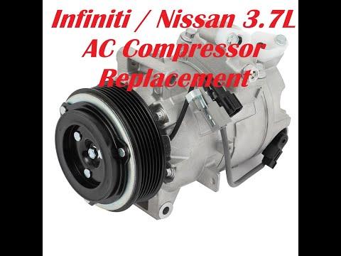 How to Replace the A/C Compressor on a 2014-2017 INFINITI QX50 (R-134a System) (Engine: V6 3.7L)