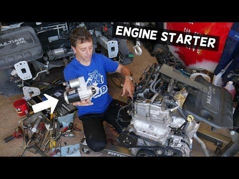 HOW TO REMOVE AND REPLACE ENGINE STARTER  LOCATION JEEP CHEROKEE COMPASS RENEGADE 2.4 Multiair