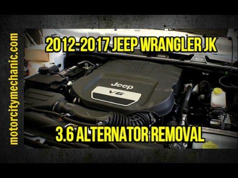 2012-2017 Jeep Wrangler JK 3.6 alternator replacement