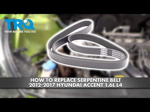 2011-2019 Hyundai Accent: Timing Belt vs Timing Chain—How to Replace the Serpentine Belt (Engine: Inline 4 1.6L | Body: Hatchback)