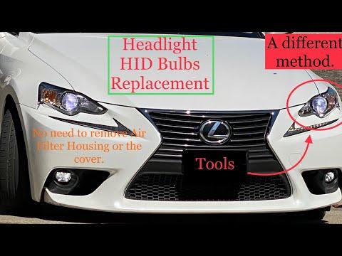 How to Replace High Beam Headlight Bulbs on a 2016 Lexus NX200t (LED Low Beam Info)