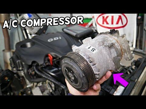 AC COMPRESSOR REPLACEMENT REMOVAL KIA SPORTAGE, KIA SORENTO