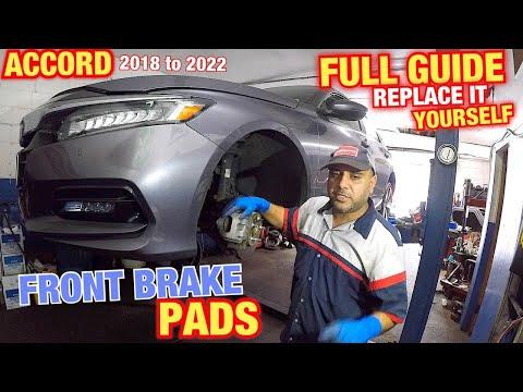 How to replace front brake pads on Honda Accord 2018 to 2023