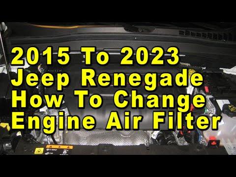 2015 To 2023 Jeep Renegade How To Change Engine Air Filter With Part Numbers - 2.4L I4