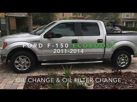 2012 FORD F150 ECOBOOST OIL CHANGE &amp; OIL FILTER CHANGE 2011-2014 PICKUP TRUCK HOW TO TUTORIAL DIY