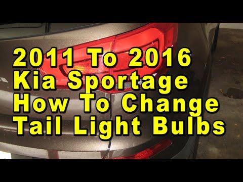 2011 To 2016 Kia Sportage How To Change Tail Light Bulbs With Part Numbers