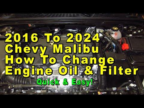How to Change Engine Oil & Oil Filter on a 2008-2019 Chevrolet Malibu (1.5L Turbo) (Engine: Inline 4 1.5L)