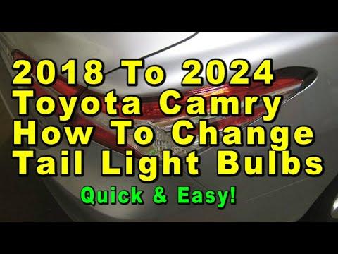 2018 To 2024 Toyota Camry How To Change Tail Light Bulbs With Part Numbers - Quick &amp; Easy
