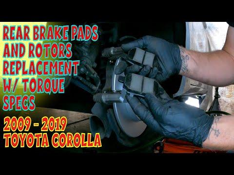 Toyota Corolla, How To Replace Rear Brake Pads and Rotors. Guide for 2009-2019  🚗💡