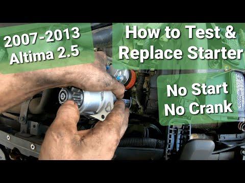 Nissan Altima Starter Replacement &amp; How to Test Starter 2.5 2007-2013