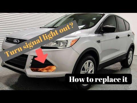 How to Replace Front Turn Signal Bulbs on a 2013-2022 Ford Escape (Wheel-Well Access) (Trim: SE)