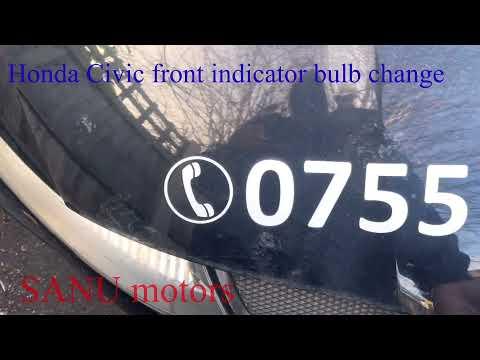 Honda Civic front indicator bulb change