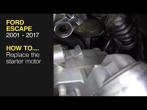 How to Replace the starter motor on the Ford Escape 2001 - 2017