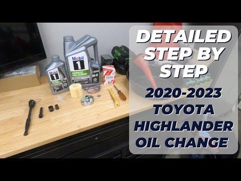 2020-2023 Toyota Highlander oil change Step By Step Canister filter