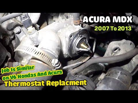 How to Replace the Thermostat on a 2016-2020 Acura MDX (Coolant Drain, Refill & Bleed) (Engine: V6 3.5L)