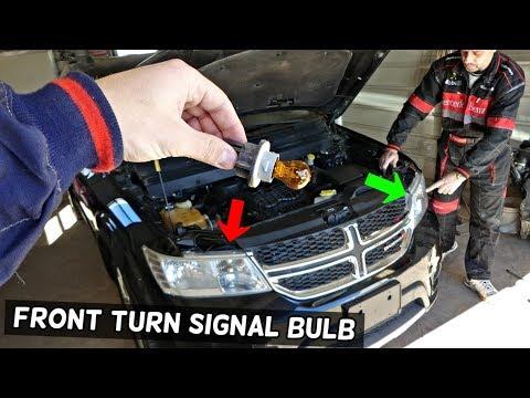 DODGE JOURNEY FRONT TURN SIGNAL LIGHT BULB REPLACEMENT. FIAT FREEMONT