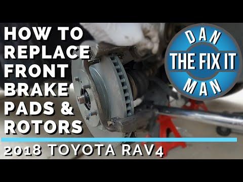 2013 - 2018 TOYOTA RAV4 - Replacing Front Brake Pads &amp; Rotors - Easy DIY!