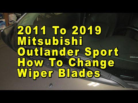 2011 To 2019 Mitsubishi Outlander Sport How To Change Windshield Wiper Blades + Sizes &amp; Part Numbers