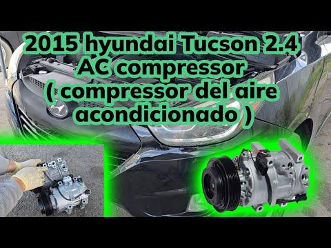 2015 hyundai Tucson 2.4 how to replace AC compressor (como cambiar compresor del aire acondicionado)