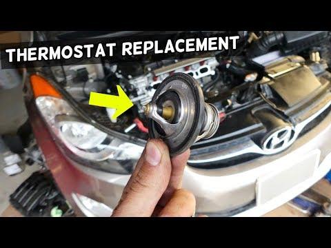 HYUNDAI ELANTRA TUCSON THERMOSTAT REPLACEMENT LOCATION