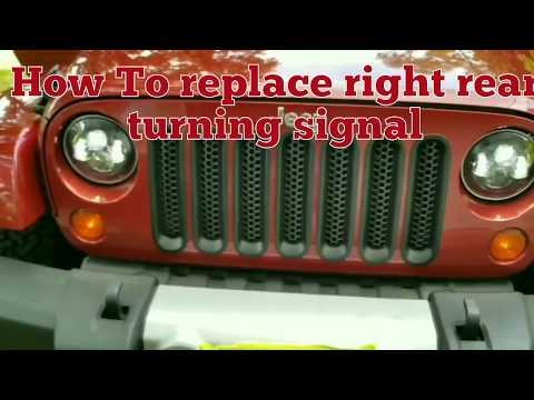 How to replace 2013 jeep wrangler rear right turning signal light